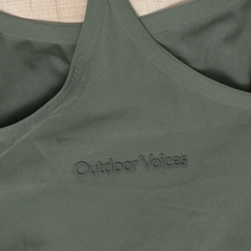 Outdoor Voices Exercise Dress Sz XXL Built-In Shorts and Bra NWOT Olive Green - Picture 5 of 9